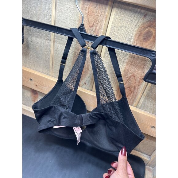 Victorias Secret Incredible Black 32C Padded Underwire Bra W/ Adjustable Straps - Picture 12 of 14